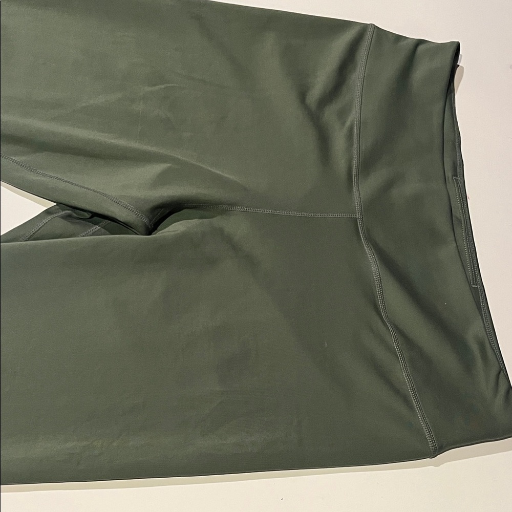 Olive Green Women's Active Leggings - Picture 10 of 13